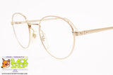 ALFA ROMEO mod. 172 5/3, Vintage round pantos eyeglass frame golden lucite, New Old Stock 1980s