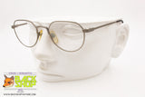 Unbranded vintage polygonal eyeglass frame silver satin, New Old Stock 1980s