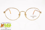 VALENTINO mod. V415 1117, Vintage round eyeglass frame golden, New Old Stock 1980s
