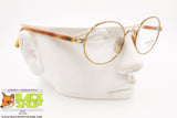 VALENTINO mod. V415 1117, Vintage round eyeglass frame golden, New Old Stock 1980s