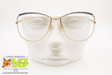 ESSILOR mod. 415-02 AHG 1, Vintage eyeglass frame women accentuated eyebrows, New Old Stock 1980s