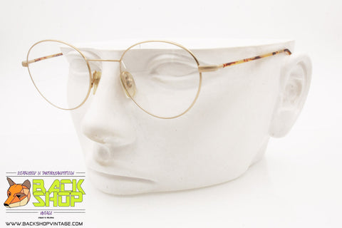NEW AGE mod. NA 6, Vintage eyeglasses frame round slim metal, New Old Stock 1980s