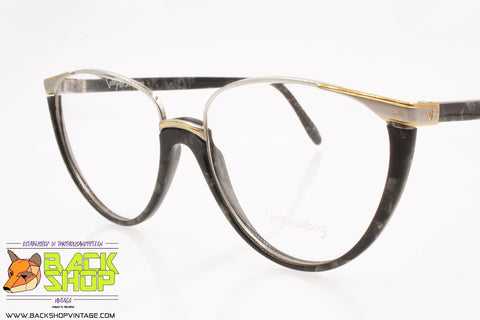 VON FURSTENBERG mod. F131 S35, Vintage women eyeglass frame cat eye round, Deadstock defects