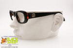 LAURA BIAGIOTTI mod. LB 85002 Vintage sunglasses frame, black & brown flat top, New Old Stock