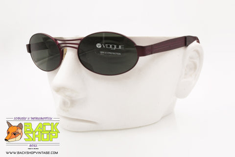 VOGUE mod. VO3257-S 484-S, Vintage Sunglasses oval, triple bridge red/cherry metallized, New Old Stock 1990s