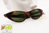Vintage 50s/60s cat eye women, brown acetate straight arms crystal green lenses, New Old Stock 1950s/1960s