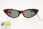 Vintage 50s/60s cat eye women, brown acetate straight arms crystal grey lenses, New Old Stock 1950s/1960s