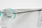 VERSACE VERSUS C21 Rimless eyeglass frame, graphite color, New Old Stock 1990s