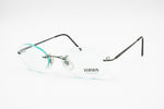 VERSACE VERSUS C21 Rimless eyeglass frame, graphite color, New Old Stock 1990s