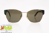 PACO RABANNE Paris mod. PR-703 GP-VERT, Vintage sunglasses women golden & marbled green, New Old Stock 1980s