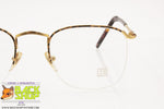 ENRICO COVERI mod. EC 338 Half rimmed eyeglass frame, square lenses, New Old Stock 90s