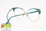REGINE'S mod. 154 TURQUOISE, Vintage round eyeglass frame women, Hand made Italy, New Old Stock 1980s