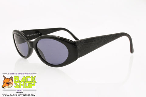 ANNABELLA mod. 549 S C1 Vintage sunglasses women, black curved tooled, New Old Stock 1990s