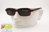 SERGIO TACCHINI S.T. 1514-S Vintage Sunglasses squared rims, red veined acetate, New Old Stock 90s