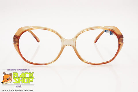 SAFILO mod. 3713 Vintage orange women's eyeglass frame, rounded, New Old Stock 1970s