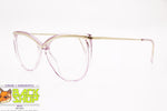 ESSENCE by INDO mod. 415 VIOLET, Women's cat eye frame golden eyebrows bar, Made in Japan, New Old Stock