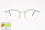 SISLEY mod. SLY 038 603 Vintage semi-round eyeglass frame, silver & black, New Old Stock 1980s