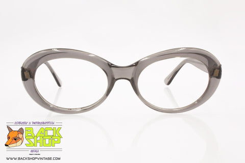 LIFE Vintage eyeglass frame women, sturdy acetate grey, New Old Stock 1970s