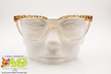 APRILIA EYEWEAR Vintage women glasses frame, Clear & Animalier traslucent, New Old Stock 1990s