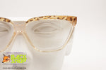 APRILIA EYEWEAR Vintage women glasses frame, Clear & Animalier traslucent, New Old Stock 1990s