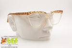 APRILIA EYEWEAR Vintage women glasses frame, Clear & Animalier traslucent, New Old Stock 1990s