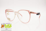 SAFILO ELASTA mod. L644 Vintage pink women's glasses frame, striped pearled, New Old Stock 1980s