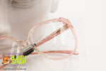 SAFILO ELASTA mod. L644 Vintage pink women's glasses frame, striped pearled, New Old Stock 1980s