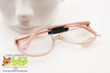 SAFILO ELASTA mod. L644 Vintage pink women's glasses frame, striped pearled, New Old Stock 1980s