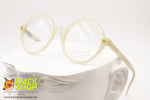 BENETTON Round eyeglass frame, Nerd Geek style, ice white pearly acetate, New Old Stock