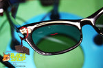 Authentic 1950s Sunglasses, Black cat eye green crystal lenses Made in France, New Old Stock 1950s