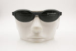 SERGIO TACCHINI S.T. 1562-S Vintage Sunglasses oval rims, traslucent grey acetate, New Old Stock 90s