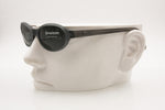 SERGIO TACCHINI S.T. 1562-S Vintage Sunglasses oval rims, traslucent grey acetate, New Old Stock 90s