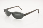 SERGIO TACCHINI S.T. 1562-S Vintage Sunglasses oval rims, traslucent grey acetate, New Old Stock 90s