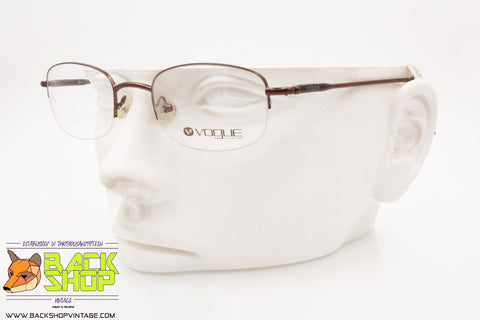 VOGUE mod. VO3270 537-S, Vintage eyeglass frame half rimmed bronze, New Old Stock 1990s