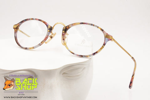 ROMOLO CIANCI Made in Germany, Vintage eyeglass frame Rainbow & Golden, New Old Stock 1980s