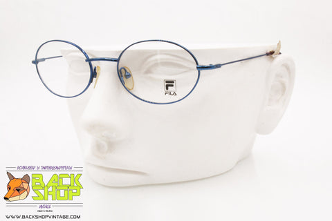 FILA mod. VF 8052 Q09, Vintage oval slim eyeglass frame electric blue intense, New Old Stock 1990s