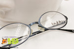 BYBLOS 691 3291 S Slim metal Eyeglasses frame electric blue, Little oval rims, New Old Stock 1990s