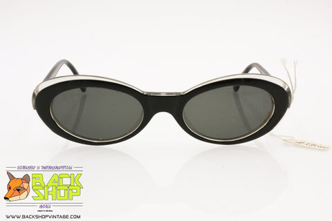 VOGUE mod. 2136-S Vintage women's sunglasses oval cat eye, Black & Clear, New Old Stock 1990s