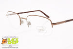 WEB mod. 2304 O65L Eyeglass frame half rimmed classic office, bronze/brown, New Old Stock