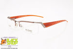 X-IDE mod. T.J. HOOKER, Eyeglass frame half rimmed, modern design made in Italy, New Old Stock