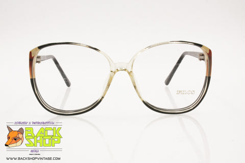 FILOS mod. 4098 Vintage frame womens colored multilayer basal clear & black, New Old Stock 1970s