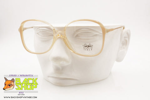 LUXOTTICA mod. 4069 Vintage women eyeglass frame, white cream, New Old Stock 1980s