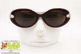 BLUMARINE mod. BM542 222G, Vintage sunglasses oval diva women, red glittered, New Old Stock 1990s