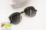 PACO RABANNE Paris Round oversize Sunglasses, gold & green tortoise, New Old Stock 1980s