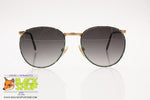 PACO RABANNE Paris Round oversize Sunglasses, gold & green tortoise, New Old Stock 1980s