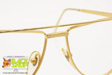 ESSENCE mod. 448 Vintage 90s Eyeglass frame men, Golden satin & Lucite, New Old Stock 1990s