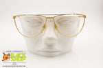 ESSENCE mod. 448 Vintage 90s Eyeglass frame men, Golden satin & Lucite, New Old Stock 1990s