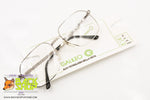 GALILEO mod. MEU F14 Monsieur Gentleman eyeglass frame full silver, Rectangular rims, New Old Stock