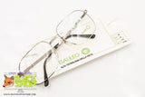 GALILEO mod. MEU F14 Monsieur Gentleman eyeglass frame full silver, Rectangular rims, New Old Stock