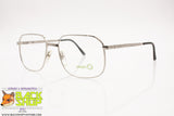 GALILEO mod. MEU F14 Monsieur Gentleman eyeglass frame full silver, Rectangular rims, New Old Stock